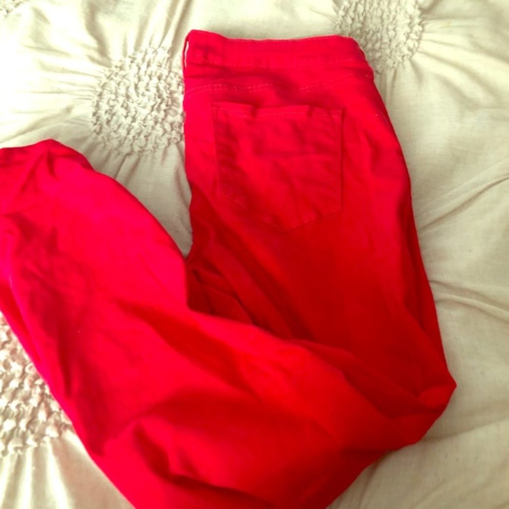 Old Navy Midrise Rockstar Skinny Jeans Red Size 16